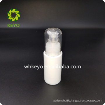 30ml white cosmetic bottle glass bottle glass pump bottle